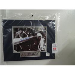 Autographed Joe DiMaggio Picture w/COA