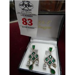 Genuine Emerald Earrings