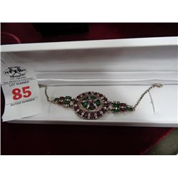 12.88 Ct. Genuine Ruby  Emerald Bracelet