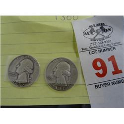 1952, 1953 Silver Quarters