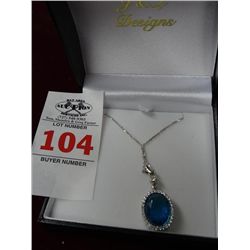 6 Ct. Blue Topaz Necklace