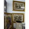 Image 1 : 3 Framed Egyptian Wall Art - 3 Times the Money