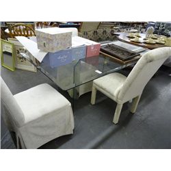 Beveled Glass Dining Table