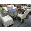 Image 1 : Beveled Glass Dining Table