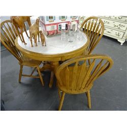 Round Tile Table w/4 Chairs