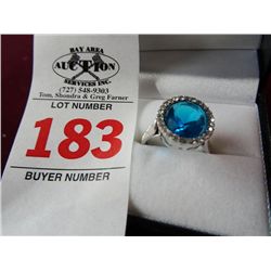 Blue Topaz Ring 4 Ct.