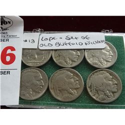 6 Pc. Set of Old Buffalo Nickels