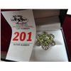 Image 1 : Peridot Diamond Dinner Ring - Marked .925