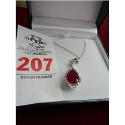 6 Ct. Genuine Ruby Necklace