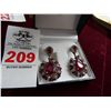 Image 1 : 16 Ct. Genuine Ruby Earrings