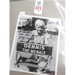 Autographed Dennis The Menace Photo