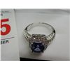 Image 2 : Tanzanite Halo Ring