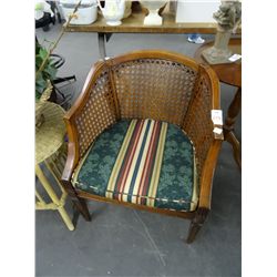 2 Wood Trim Cane Back Arm Chairs - 2 Times the Money