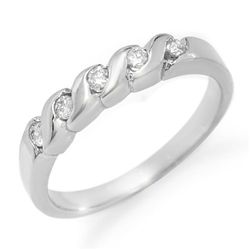 Natural 0.20 ctw Diamond Ring Jewelry 14K White Gold