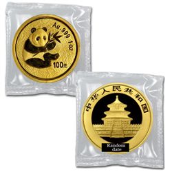 Brilliant Uncirculated 1oz Gold Coin Chinese Panda - Random date