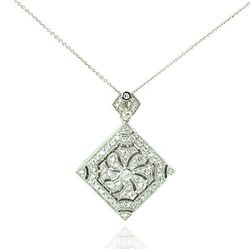 Silver Necklace .925 Ladies Sterling Jewelry stp00018