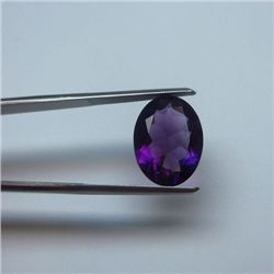 Loose Natural Amethyst Oval 12mm x 10mm VERY NICE color tone