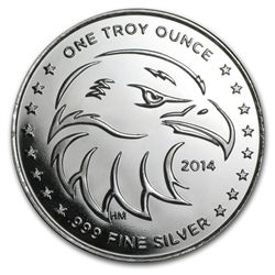 BU Eagle Eye Silver 1 oz .999 Fine Silver