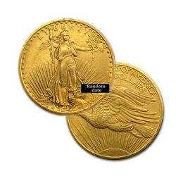 $20 St Gaudens Gold Coin - Double Eagle - 1907 to 1933 - Random date