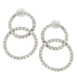 14K White Gold Jewelry 2.41ctw Diamond Earrings