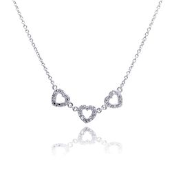 Silver Necklace .925 Ladies Sterling Jewelry stp00245