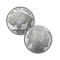 BRILLIANT UNCIRCULATED 1oz Fine Silver Buffalo - Random Date