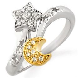 Natural 0.30 ctw Diamond Ring Jewelry 10K Multi tone Gold