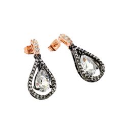 Silver Earrings .925 Ladies Sterling Jewelry bge00283