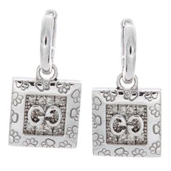 14K White Gold Jewelry 0.34ctw Diamond Earrings