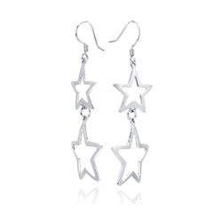 Silver Wire Earrings .925 Ladies Sterling Jewelry dse00013