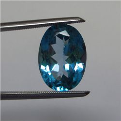 Loose Natural Swiss Blue Oval Topaz 14mm x 10mm