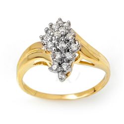 Natural 0.25 ctw Diamond Ring Jewelry 10K Yellow Gold