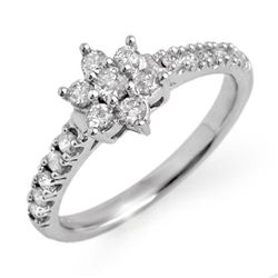 Natural 0.68 ctw Diamond Ring Jewelry 10K White Gold