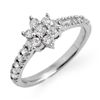 Image 1 : Natural 0.68 ctw Diamond Ring Jewelry 10K White Gold