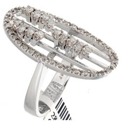 18K White Gold Jewelry 0.67ctw Diamond Ring