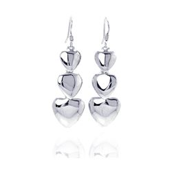 Silver Wire Earrings .925 Ladies Sterling Jewelry dse00044