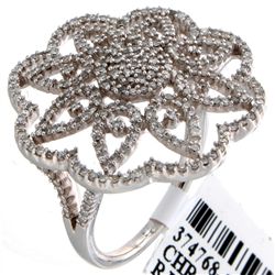 14K White Gold Jewelry 0.86ctw Diamond Ring