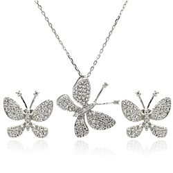 Silver Necklace .925 Ladies Sterling Jewelry sts00324clr