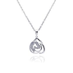 Silver Necklace .925 Ladies Sterling Jewelry bgp00309