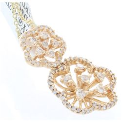 14K Yellow Gold Jewelry 0.49ctw Diamond Pendant
