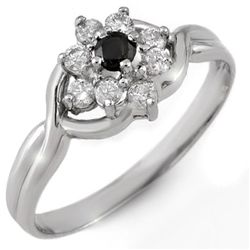 Natural 0.33 ctw White & Black Diamond Ring Jewelry 10K Gold