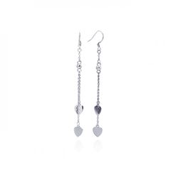 Silver Wire Earrings .925 Ladies Sterling Jewelry dse00041