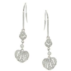 14K White Gold Jewelry 0.44ctw Diamond Earrings