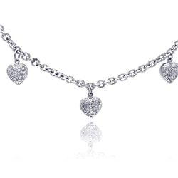 Silver Necklace .925 Ladies Sterling Jewelry stp00048