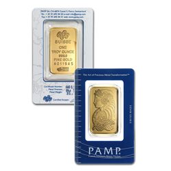 1oz PAMP Suisse Gold Bar .9999 Fine Gold in Assay