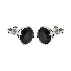 Silver Stud Earrings 925 Sterling Jewelry ste00603blk-9mm