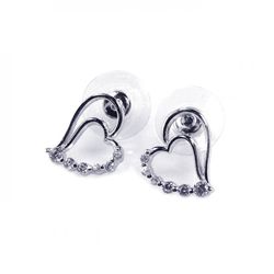 Silver Stud Earrings .925 Sterling Jewelry bge0005