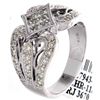 Image 1 : 18K White Gold Jewelry 0.89ctw Diamond Ring
