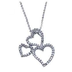 Silver Necklace .925 Ladies Sterling Jewelry bgp00210