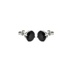 Silver Stud Earrings 925 Sterling Jewelry ste00591blk-4mm